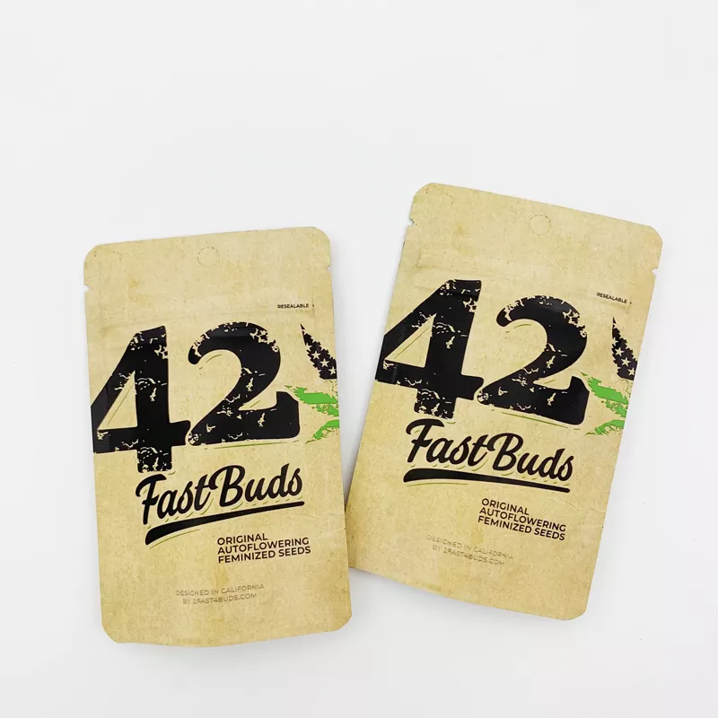 Cali Custom Resealable 420 Black Custom Printed Mylar Bags