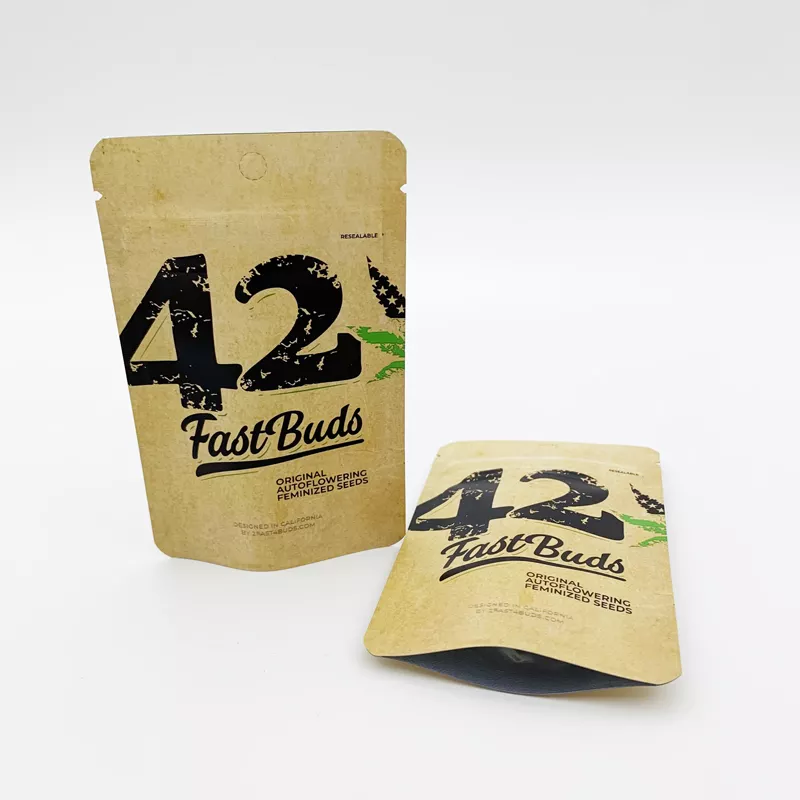 Cali Custom Resealable 420 Black Custom Printed Mylar Bags