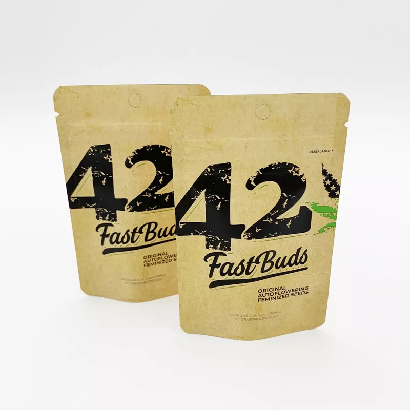 Cali Custom Resealable 420 Black Custom Printed Mylar Bags