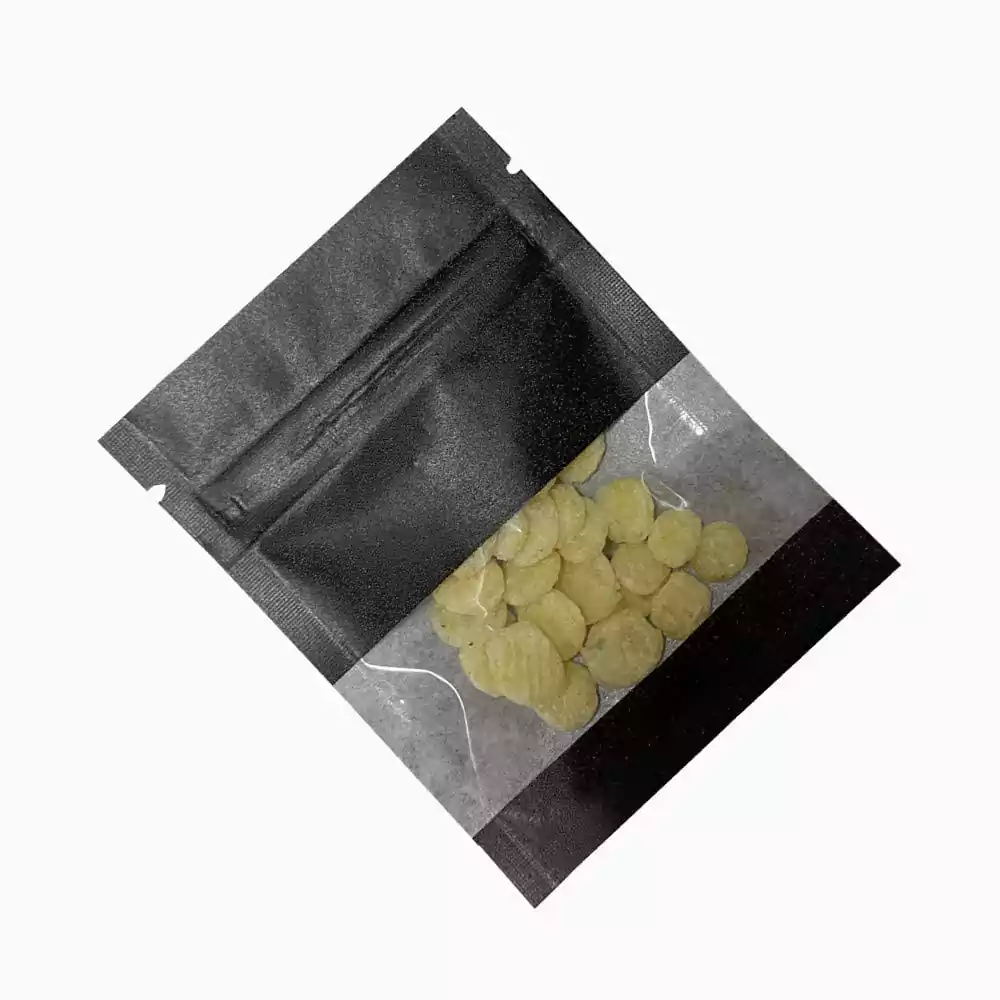 Small Black Kraft Resealable CBD Packaging Bags 2.7 x 3.5 Inches