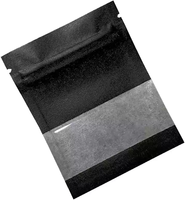 Small Black Kraft Resealable CBD Packaging Bags 2.7 x 3.5 Inches