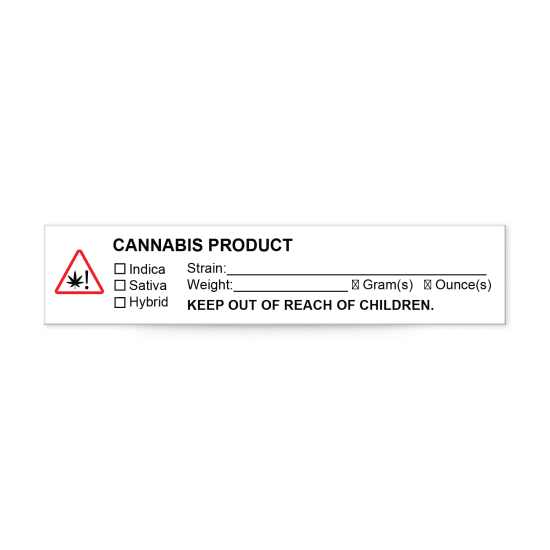 1 x 1 Cannabis Label Template