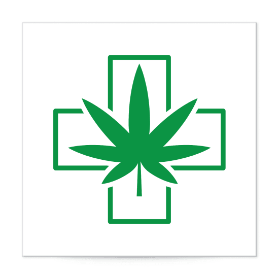 1-1/2 x 1-1/2 Medical Marijuana Template