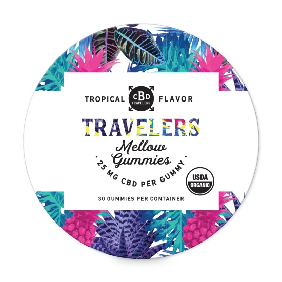 2-1/2 Tropical Dreams Cannabis Label Template