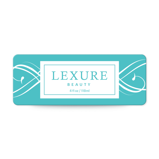 1 x 2-5/8 Luxury Teal Cannabis Label Template