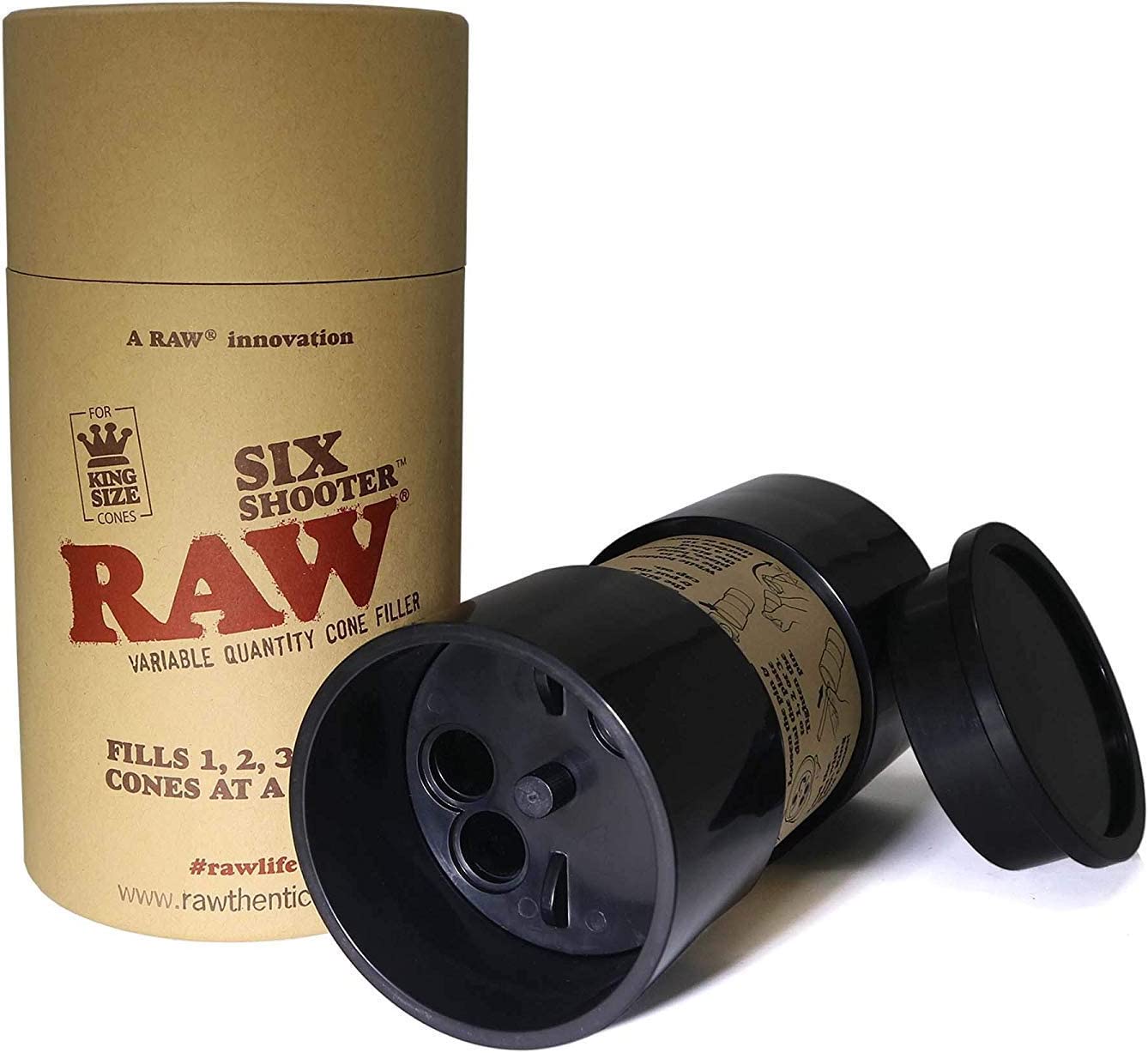 RAW Six Shooter for King Size Cones