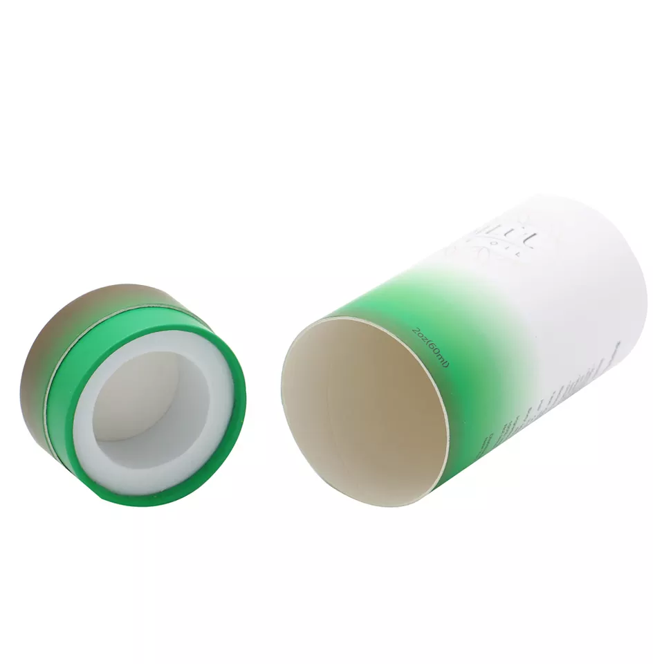 Cylindrical Cardboard Tincture Bottle Packaging