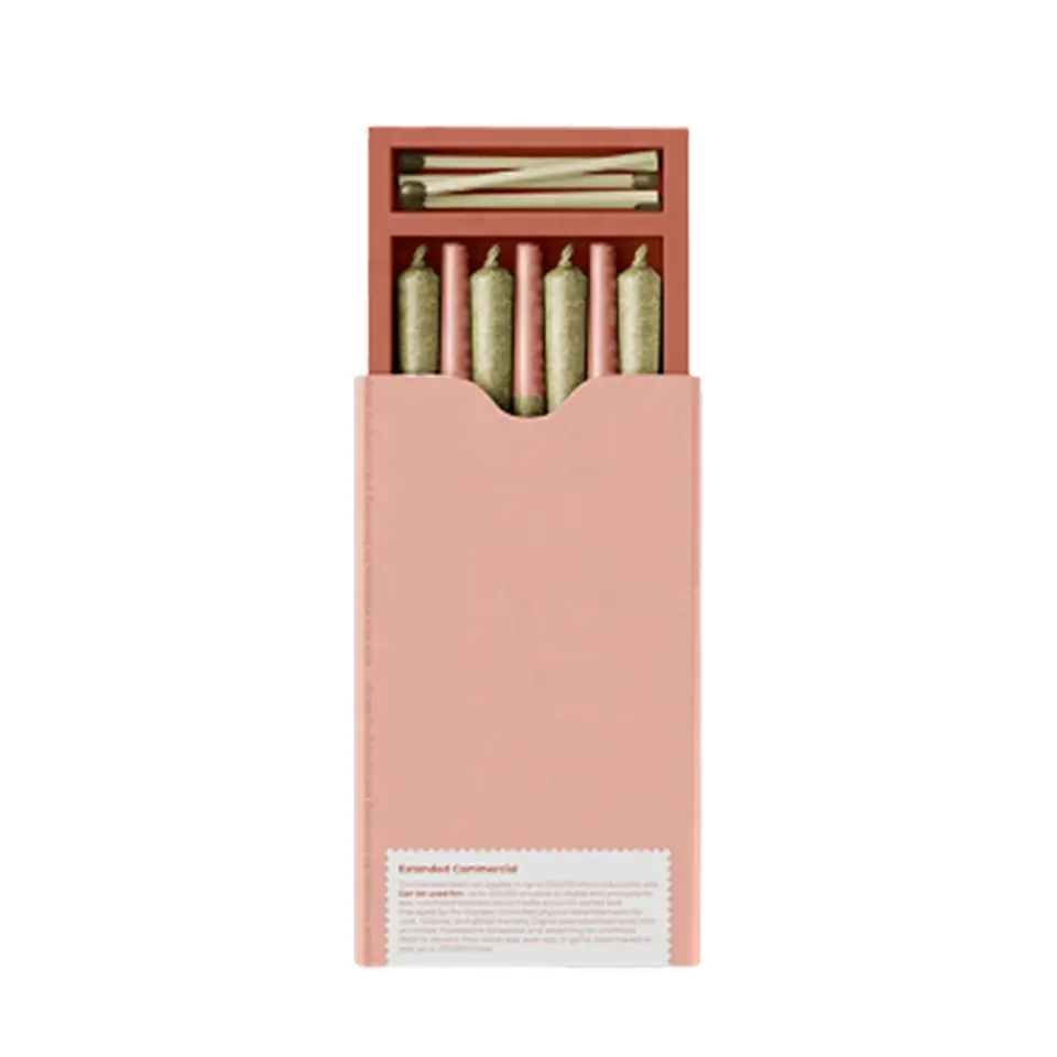 Green&Pink Pre Rolled Cones Packaging With Matches