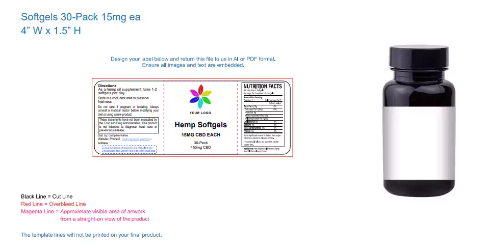 Softgels & Capsules labels