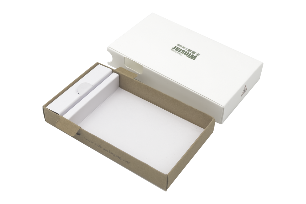 Pure Paper White Child Proof Pre Rolls Box with Match Zone