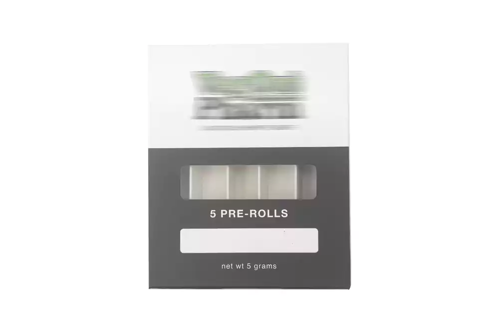 Black 5 Pack Child Proof Pre Rolls Packaging with Display Window