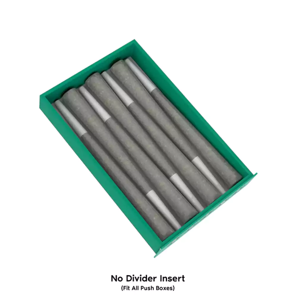 Pre Roll Box with Button and Two Childproof Options Three Customer Divider Insert Types