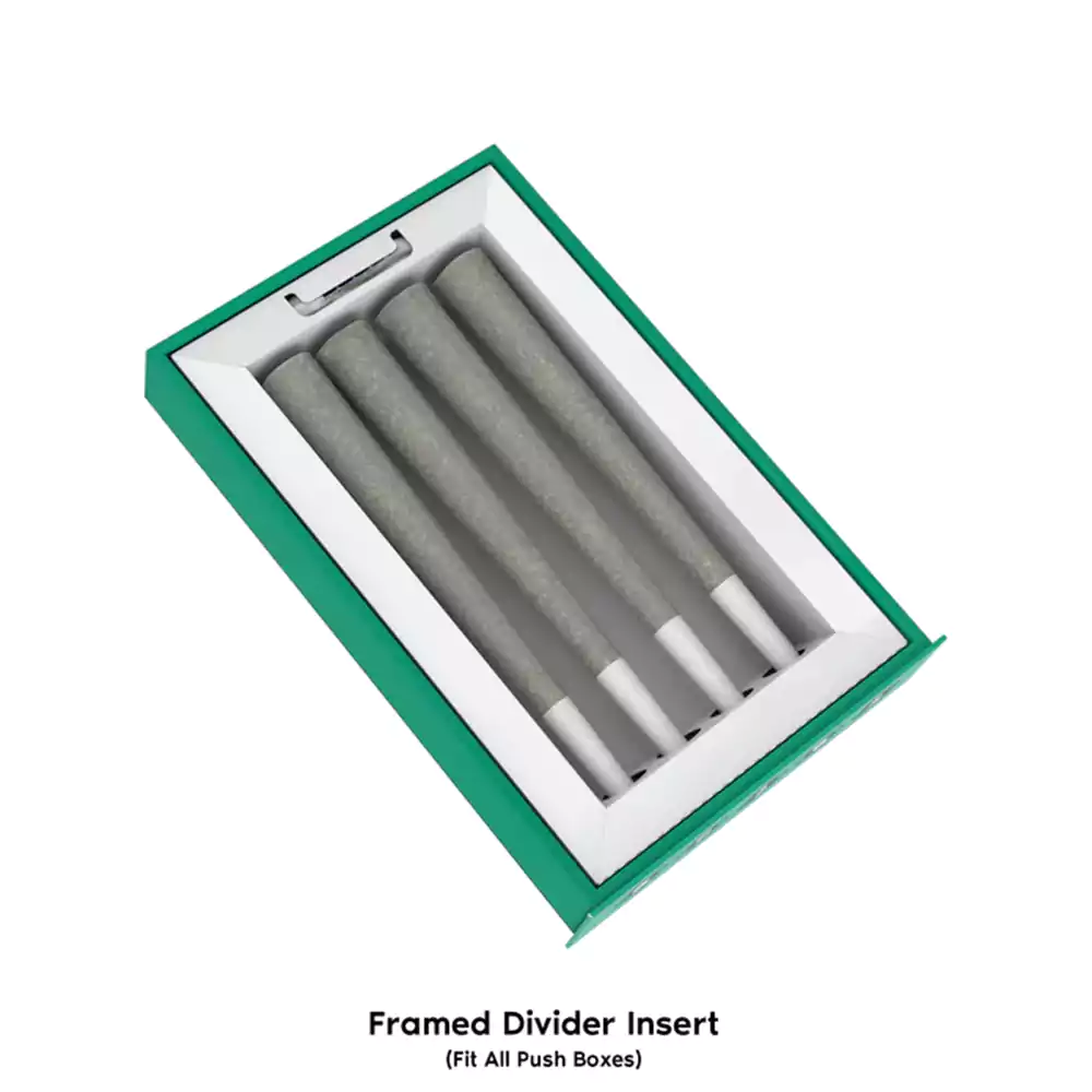 Pre Roll Box with Button and Two Childproof Options Three Customer Divider Insert Types