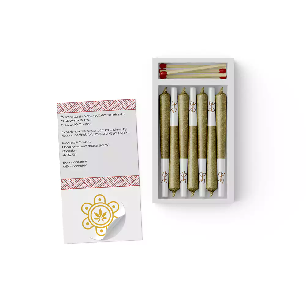 New Design Eco-Friendly Custom Recyclable Pre Roll Packaging Box with Maches Zone