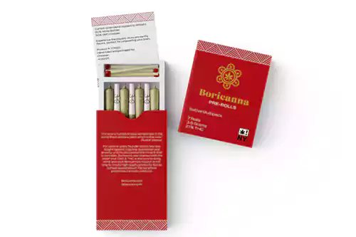 New Design Eco-Friendly Custom Recyclable Pre Roll Packaging Box with Maches Zone