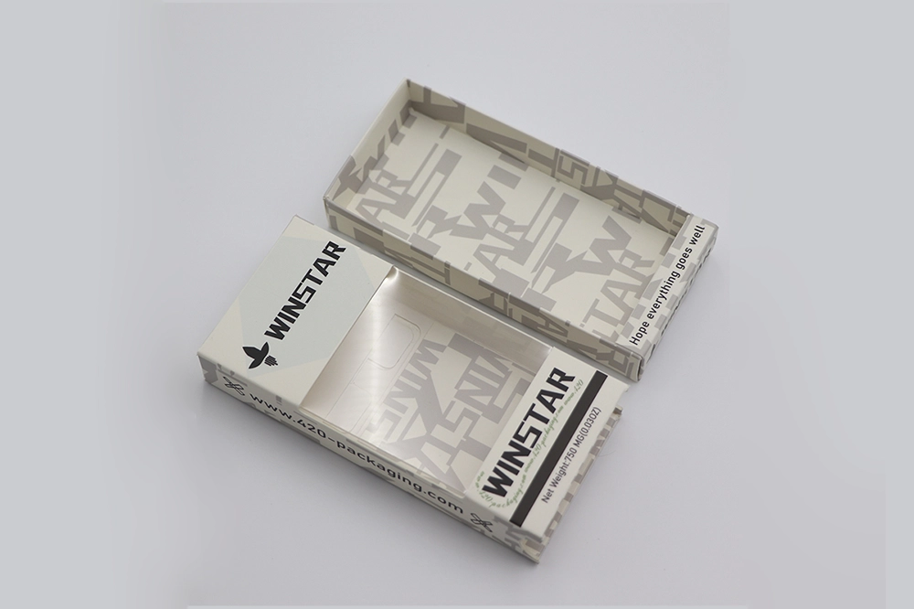 Pre-rolled Packaging Box with Clear Display Window and Child-proof Function
