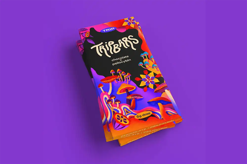 Custom Mushroom Chocolate Bar Packaging