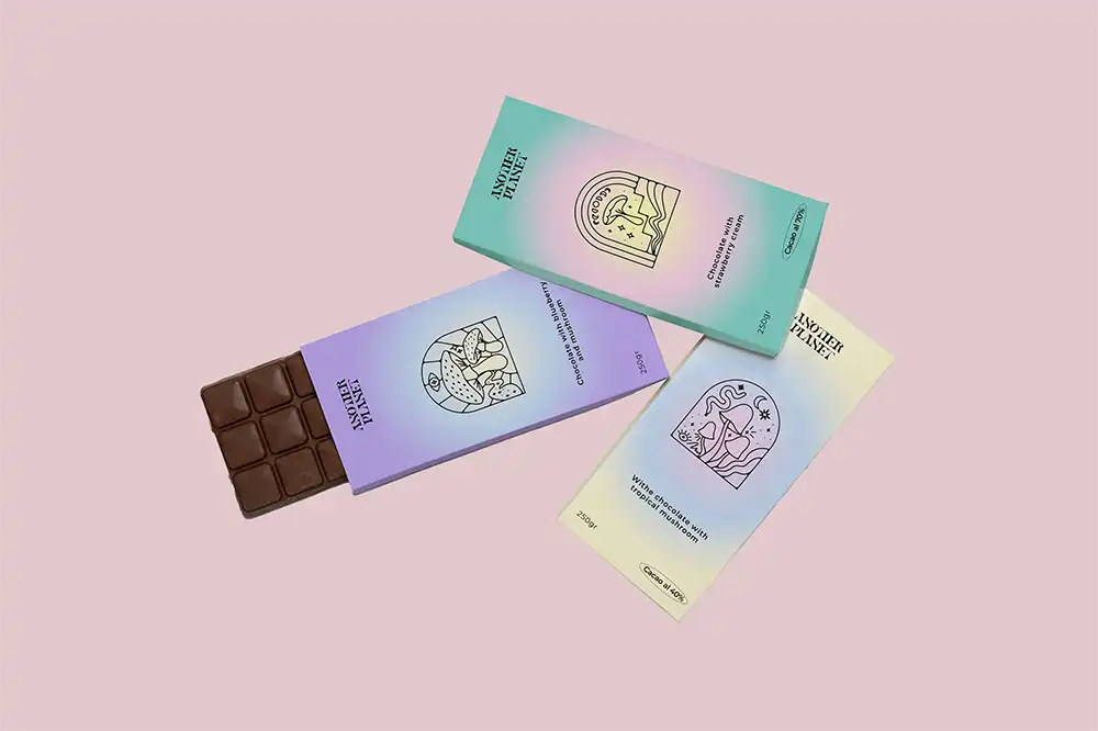 Custom Mushroom Chocolate Bar Packaging