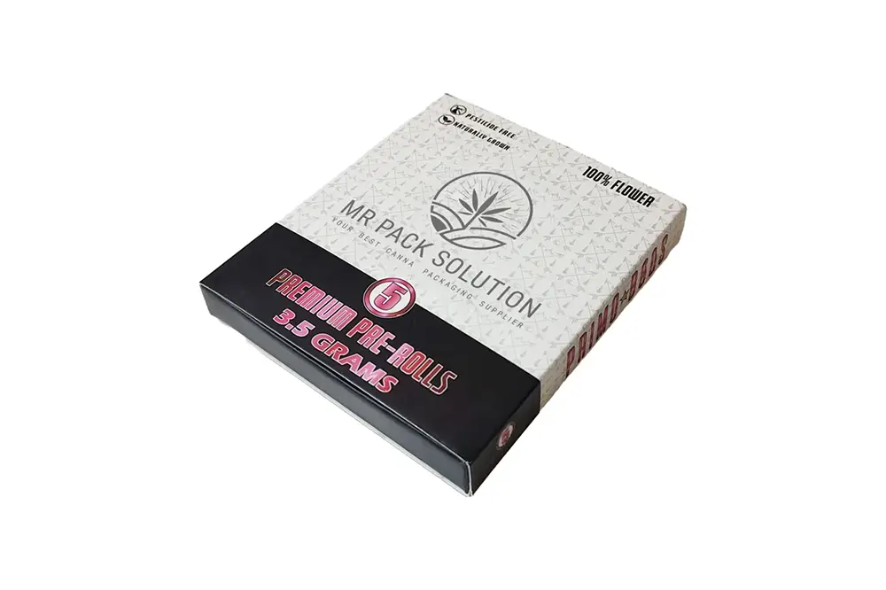 Paper pre-roll box with foam insert