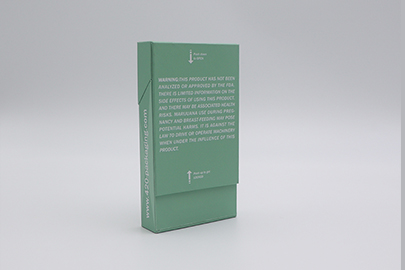 Flap Top Pre Roll Recycled Paper Box Green Color