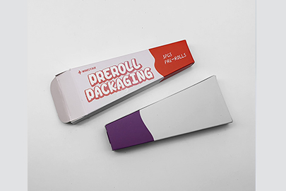 Pre Roll Packaging 3 Paper Preroll Cone Box Purple