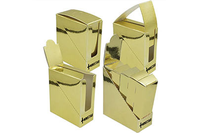 Custom Made Display Boxes Gold Cardboard