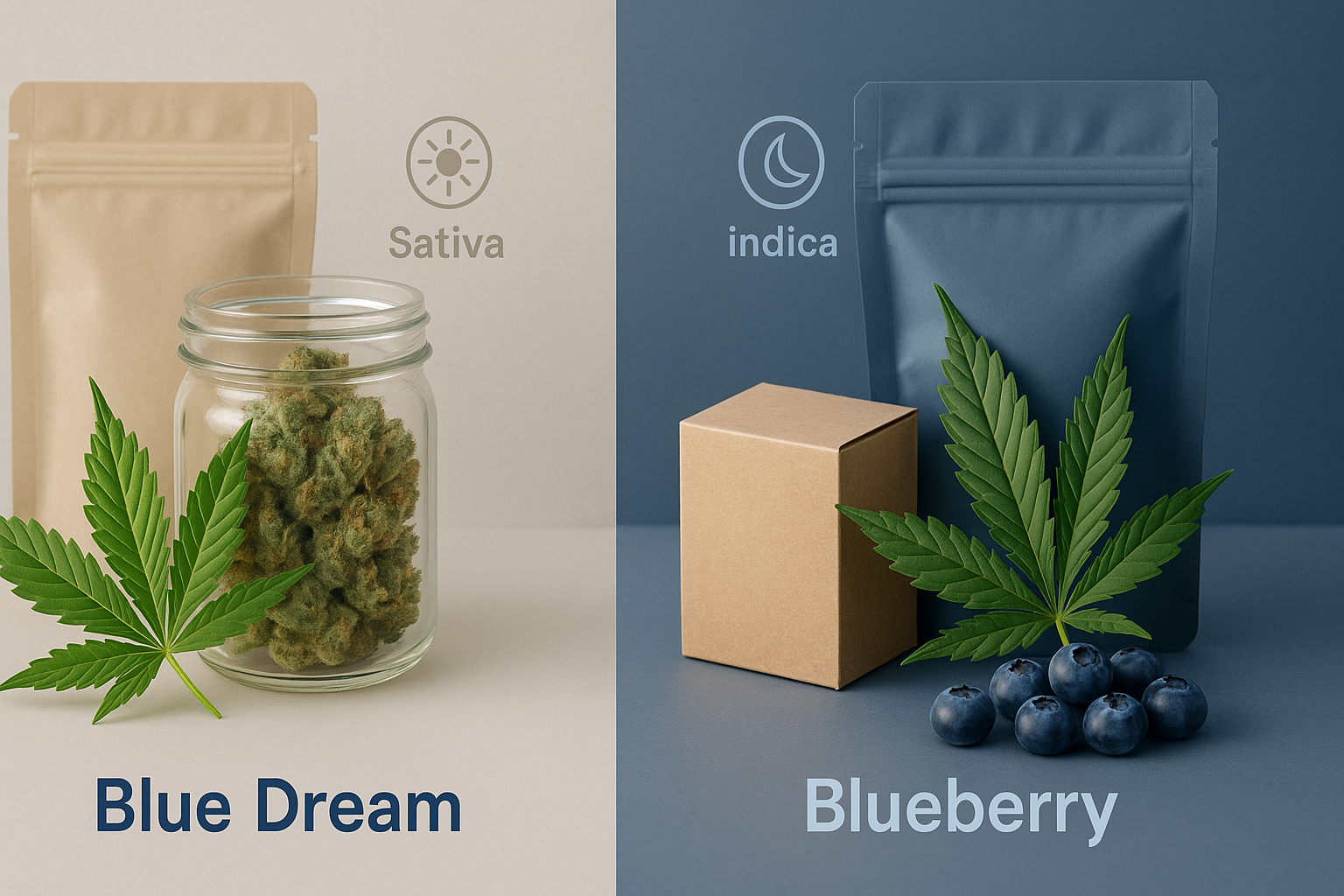 Blue Dream vs Blueberry Strain