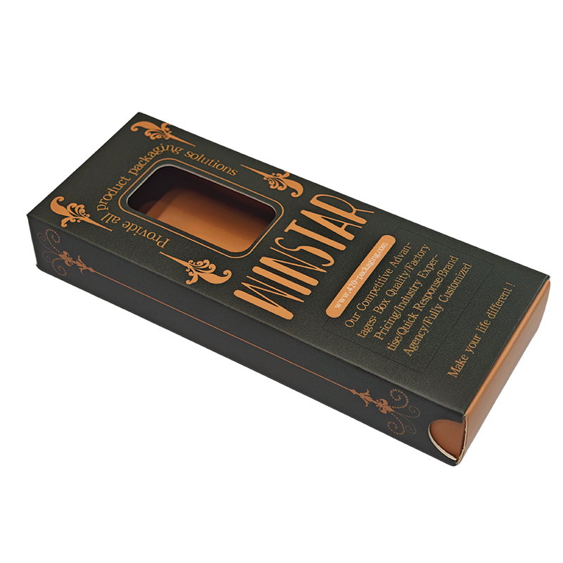 Custom vape juice packaging box with window and drawer