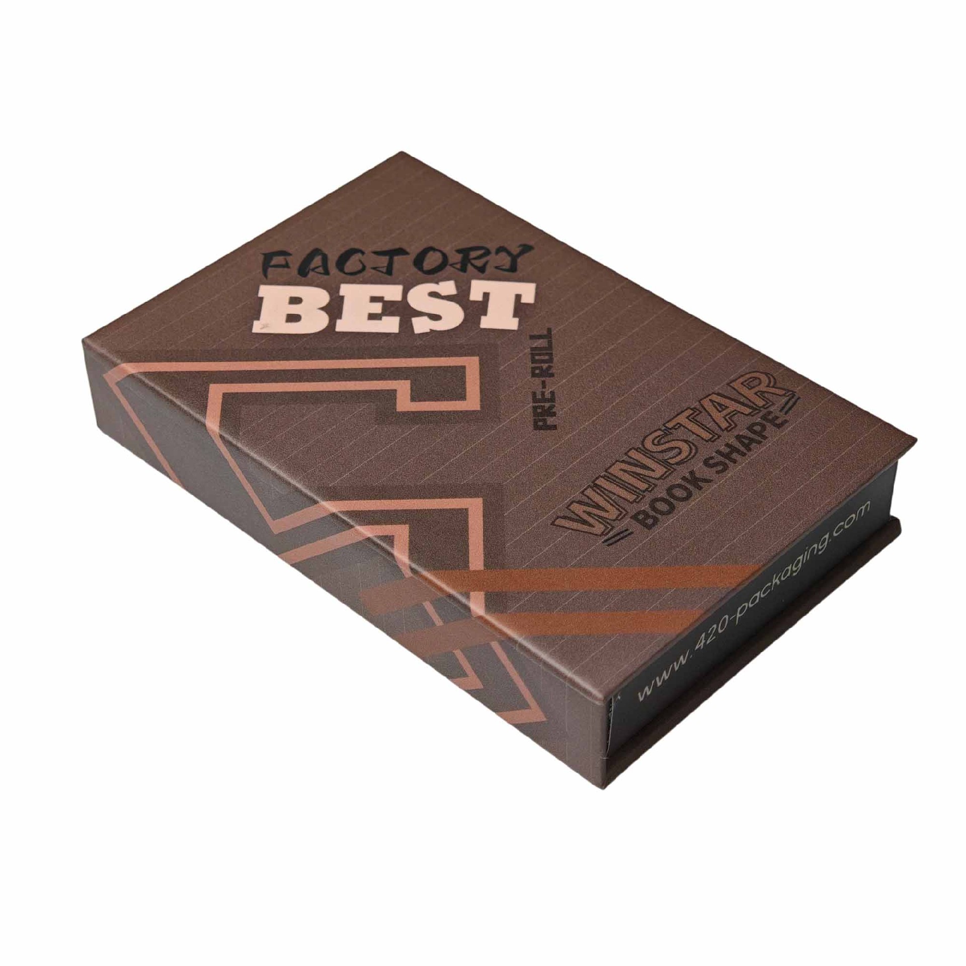 Flip-Top Book-Shape Pre-Roll Packaging Box (Custom Dividers)