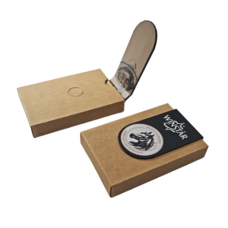 Child-Resistant Kraft Paper Pre-Roll Packaging Box