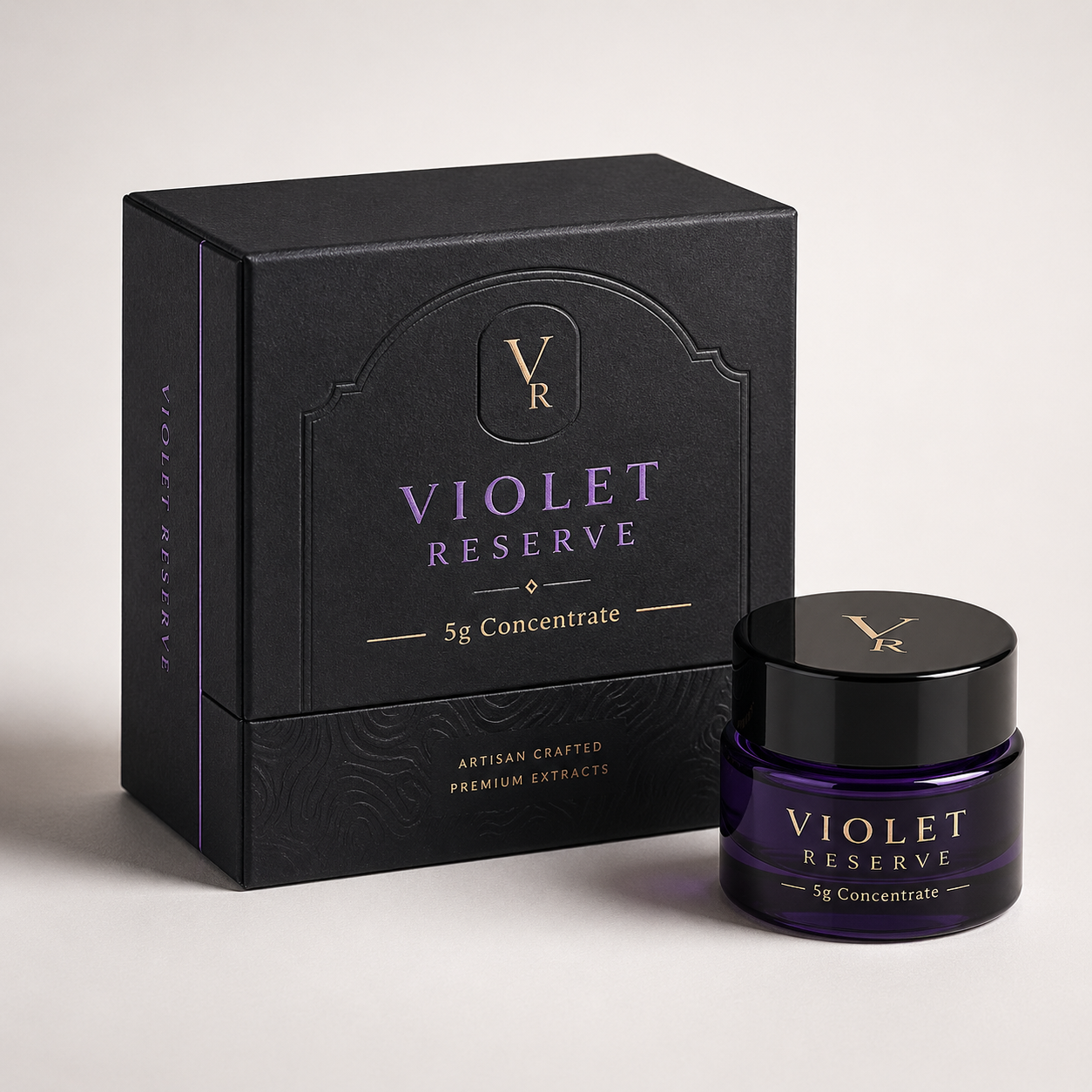 5g Concentrate Violet Glass Packaging Box