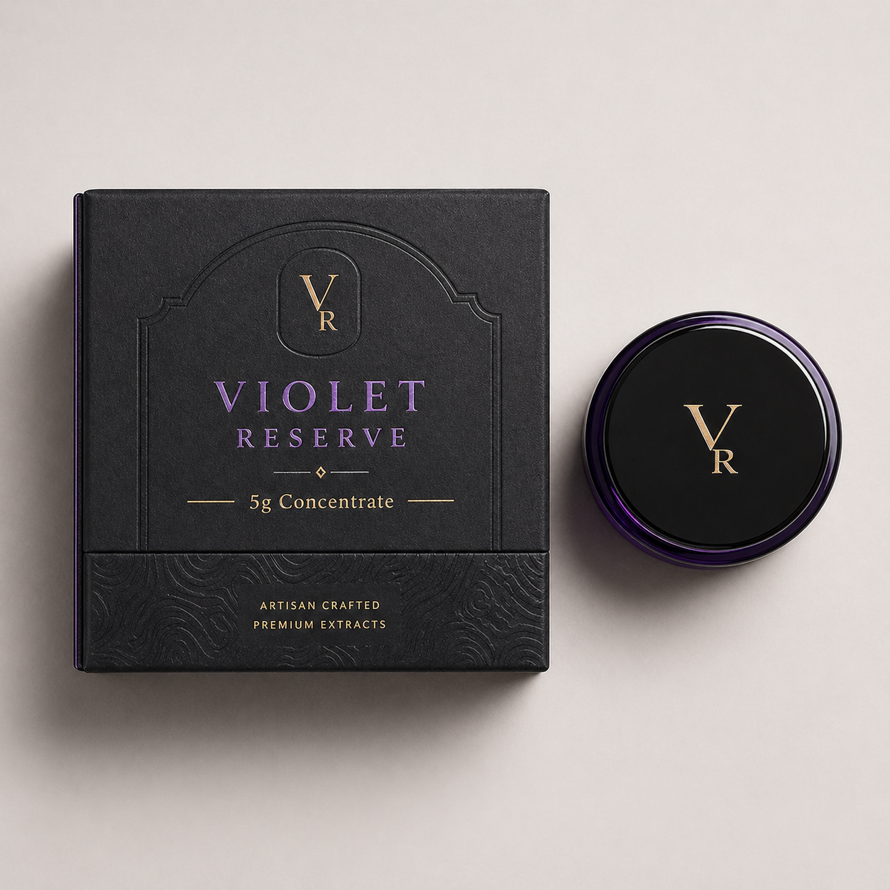 5g Concentrate Violet Glass Packaging Box