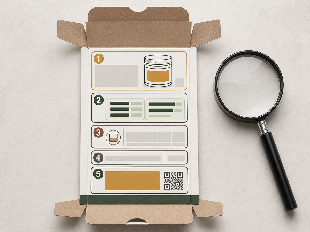 Five-step order for reading a cannabis product label
