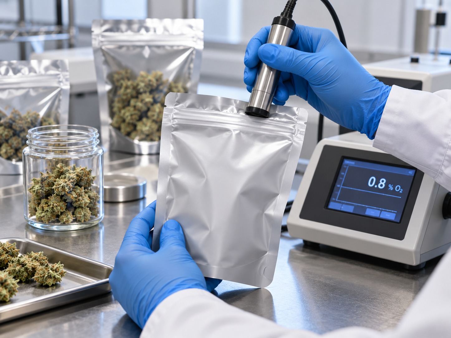 Cannabis Packaging Oxygen Barrier Test: OTR, Headspace & Shelf-Life QA image 1