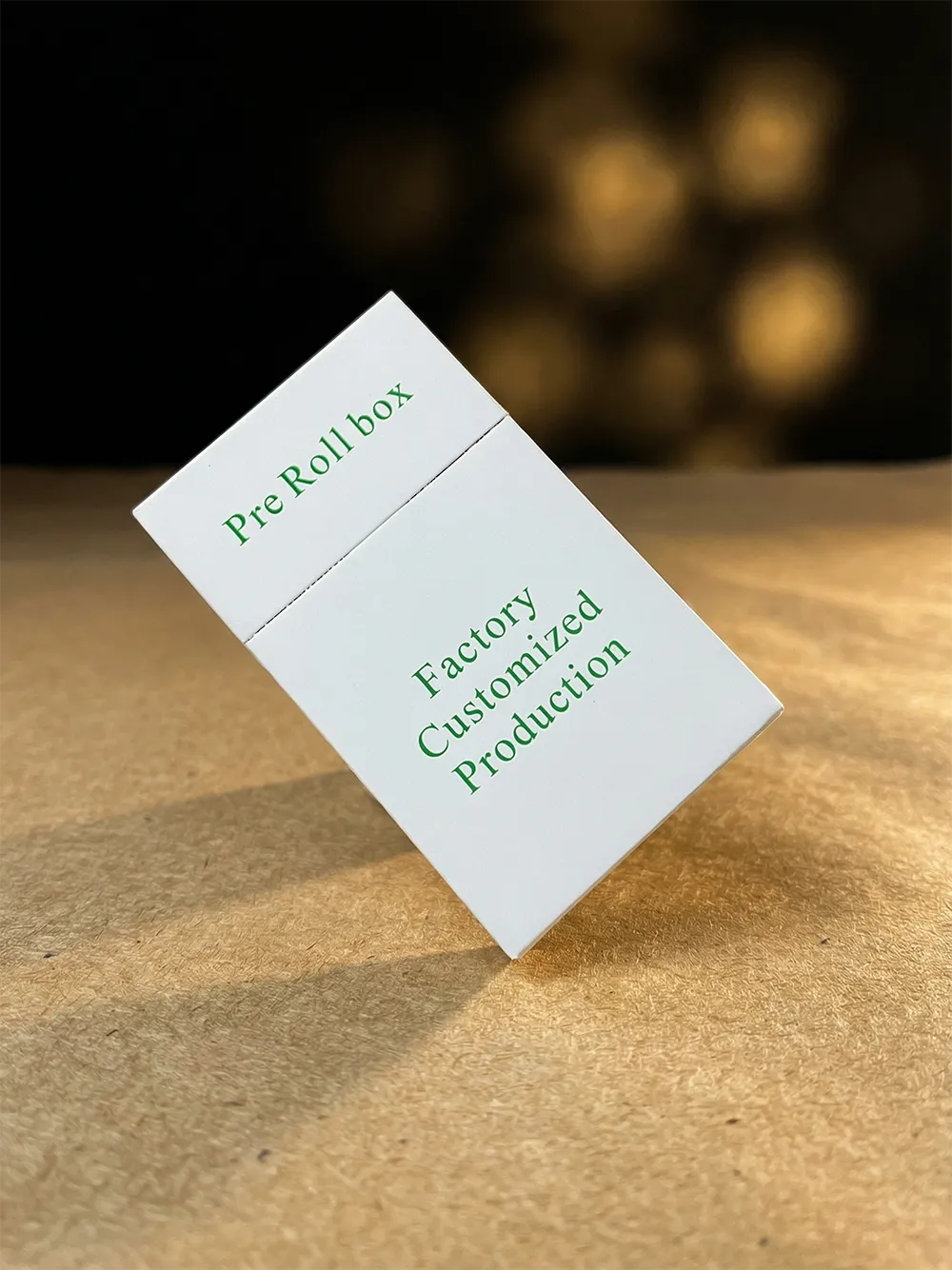 Kraft paperboard look for the CR flip-top pre-roll packaging box